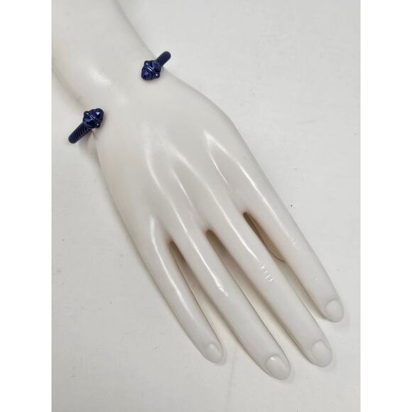 DAVID YURMAN Blue Aluminium Renaissance Classic Cable Bracelet - Picture 10 of 10